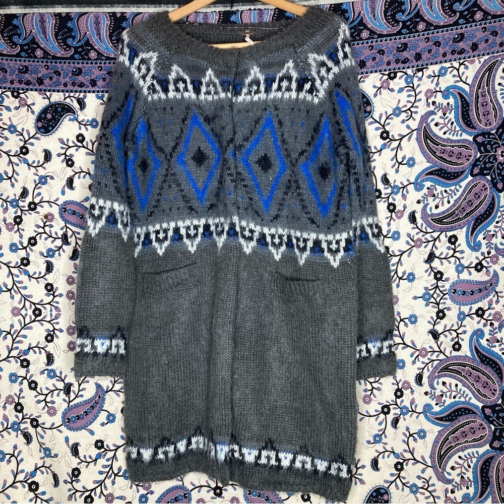 Free People nordic mohair duster sweater
